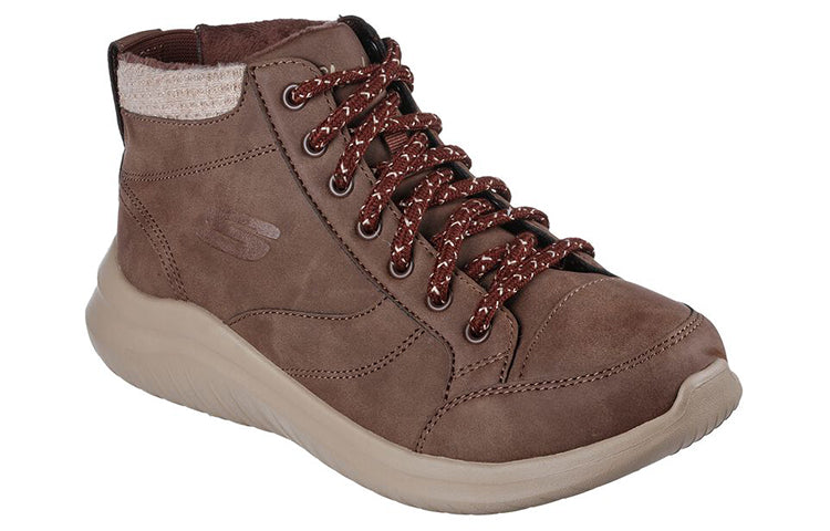 (WMNS) Skechers Ultra Flex 2.0 'Social Crew - Brown' 167449-BRN