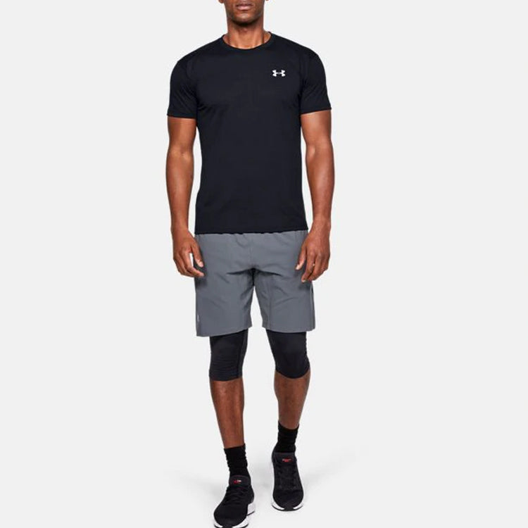 Men's Under Armour Streaker Series Running Sports Short Sleeve Black 1326579-001
