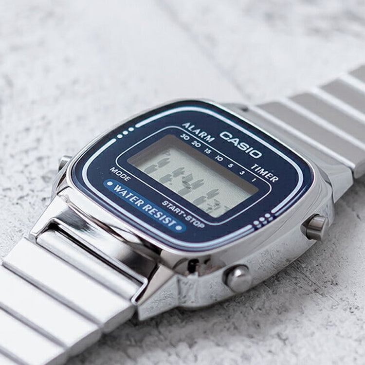 Casio Youth Digital Watch 'Silver Blue' LA670WA-2