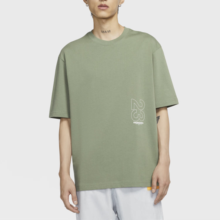 Air Jordan 23 Enginereed Short Sleeve Round Neck Tops Short Sleeve Green CN3104-353