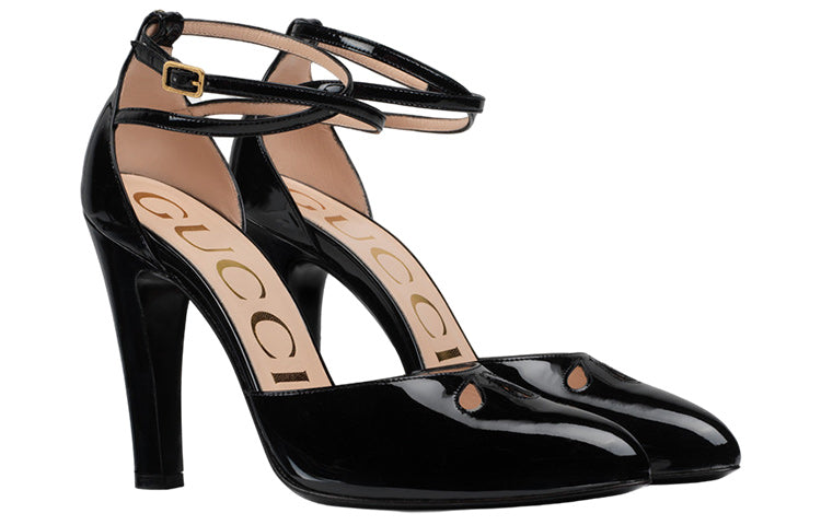 (WMNS) Gucci Patent Leather Pumps 'Black' 601573-BNC00-1000