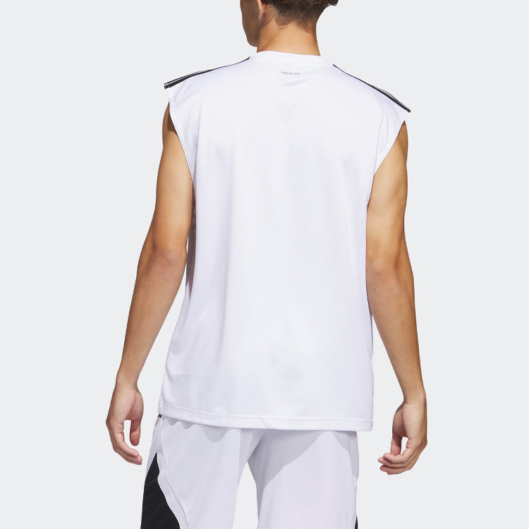 adidas All-World Sleeveless Tank Top 'White Black' IC2468