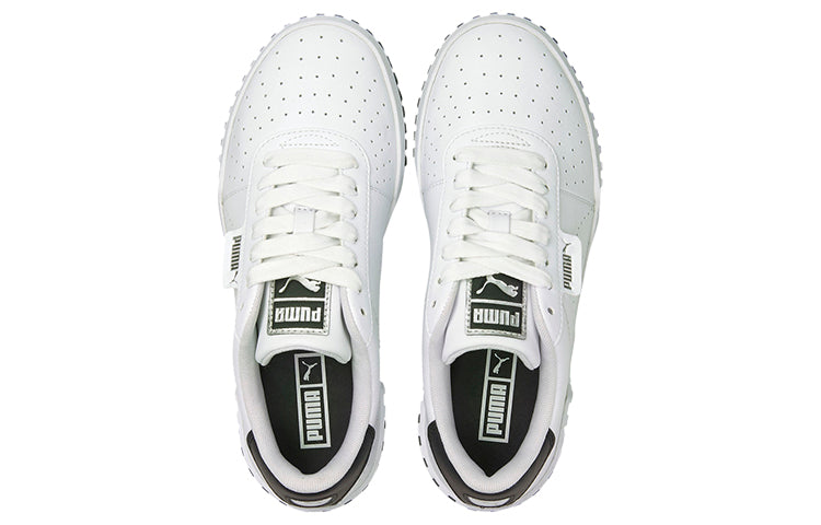 (WMNS) PUMA Cali Perforated Casual Board Shoes White/Black 375047-01