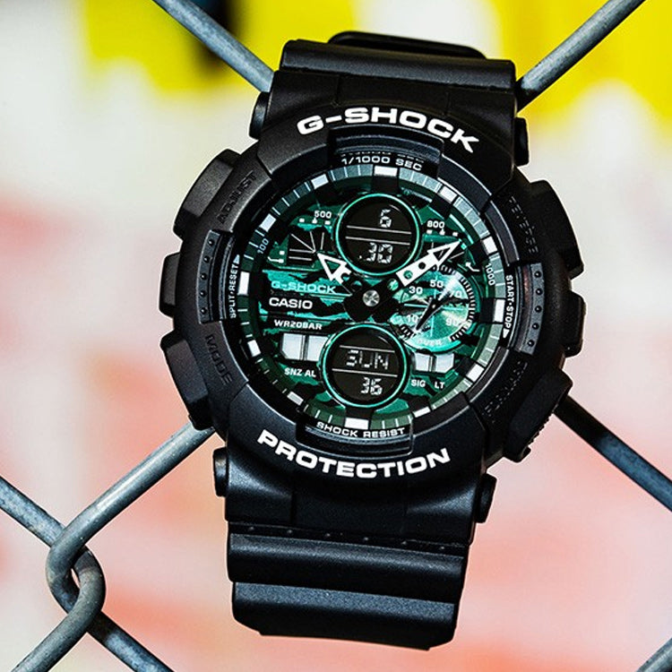 CASIO G-Shock Analog-Digital 'Black Green' GA-140MG-1A