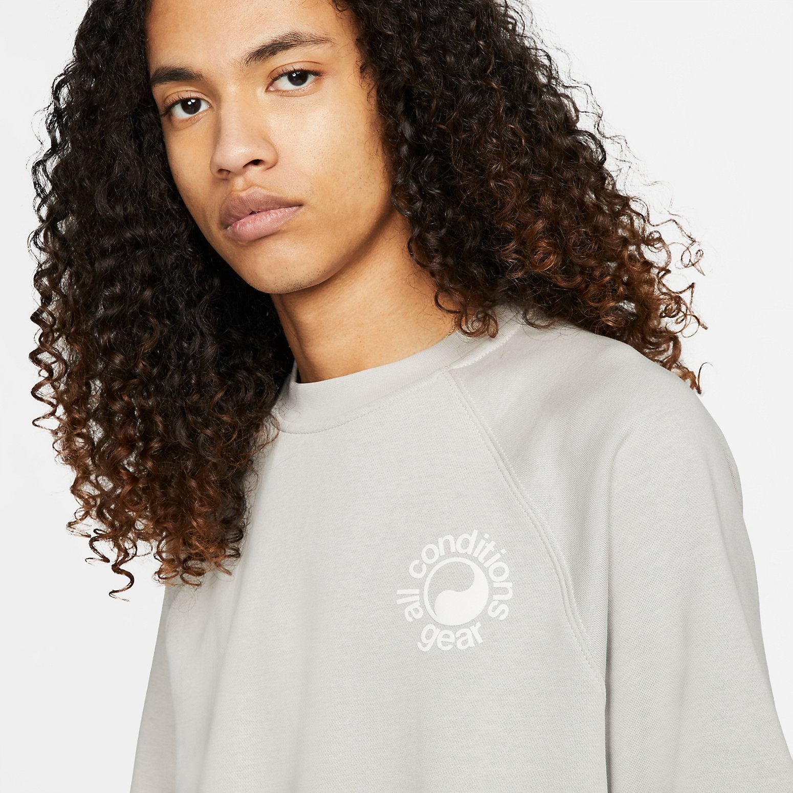 Nike ACG Dry Fit Short sleeve French Terry Crew 'Light Iron Ore' DN3915-012