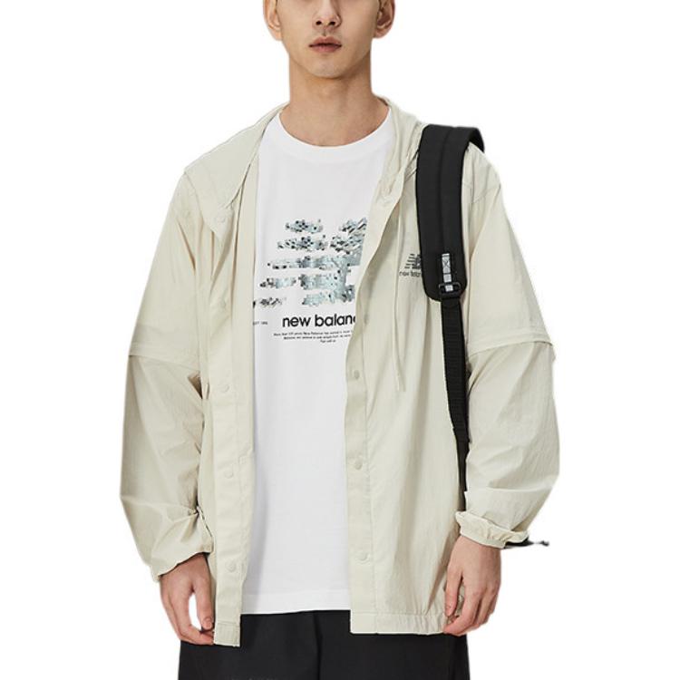 New Balance Logo Print Casual Jacket Asia Sizing 'White' AMJ22368-CFO