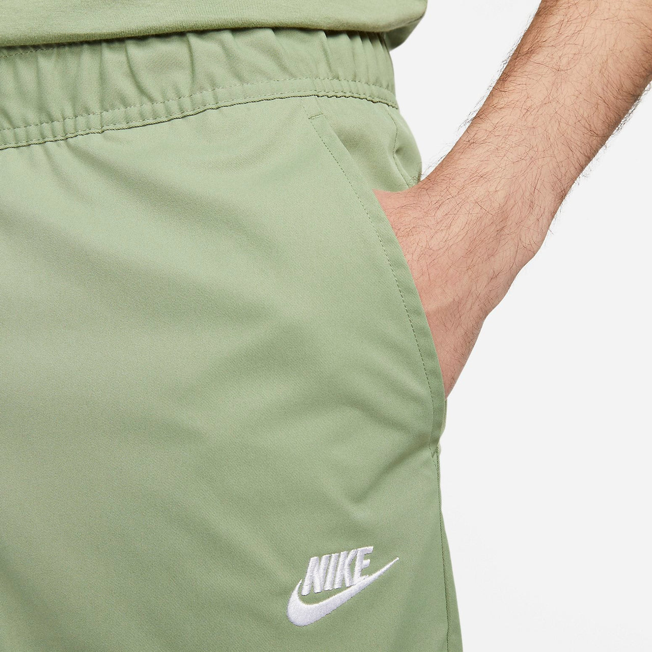 Nike Club Woven Tapered-Leg Trousers Asia Sizing 'Oil Green White' DX0625-386