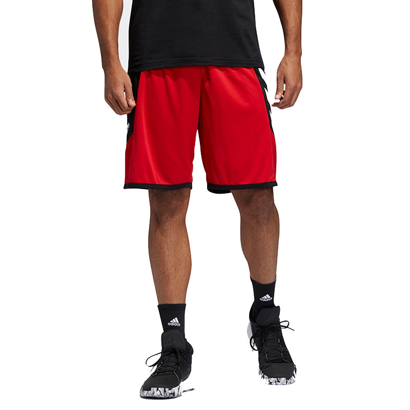 adidas Pro Madness Shr Basketball game Training Breathable Woven Shorts Red FL0928