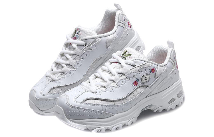 (WMNS) Skechers D'lites 1.0 GS White 11977-WHT