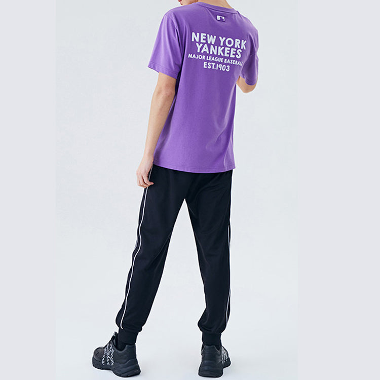 MLB New York Yankees Basic Printing Sports Round Neck Unisex Purple 31TS04031-50C