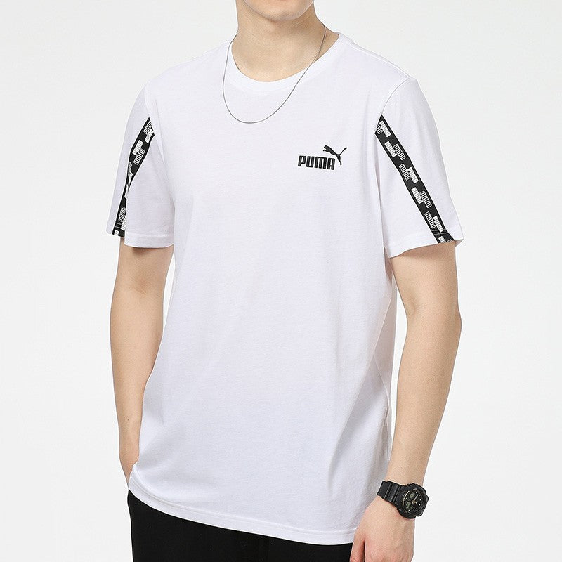 PUMA Power Tape Casual Breathable Sports Short Sleeve White 847672-02