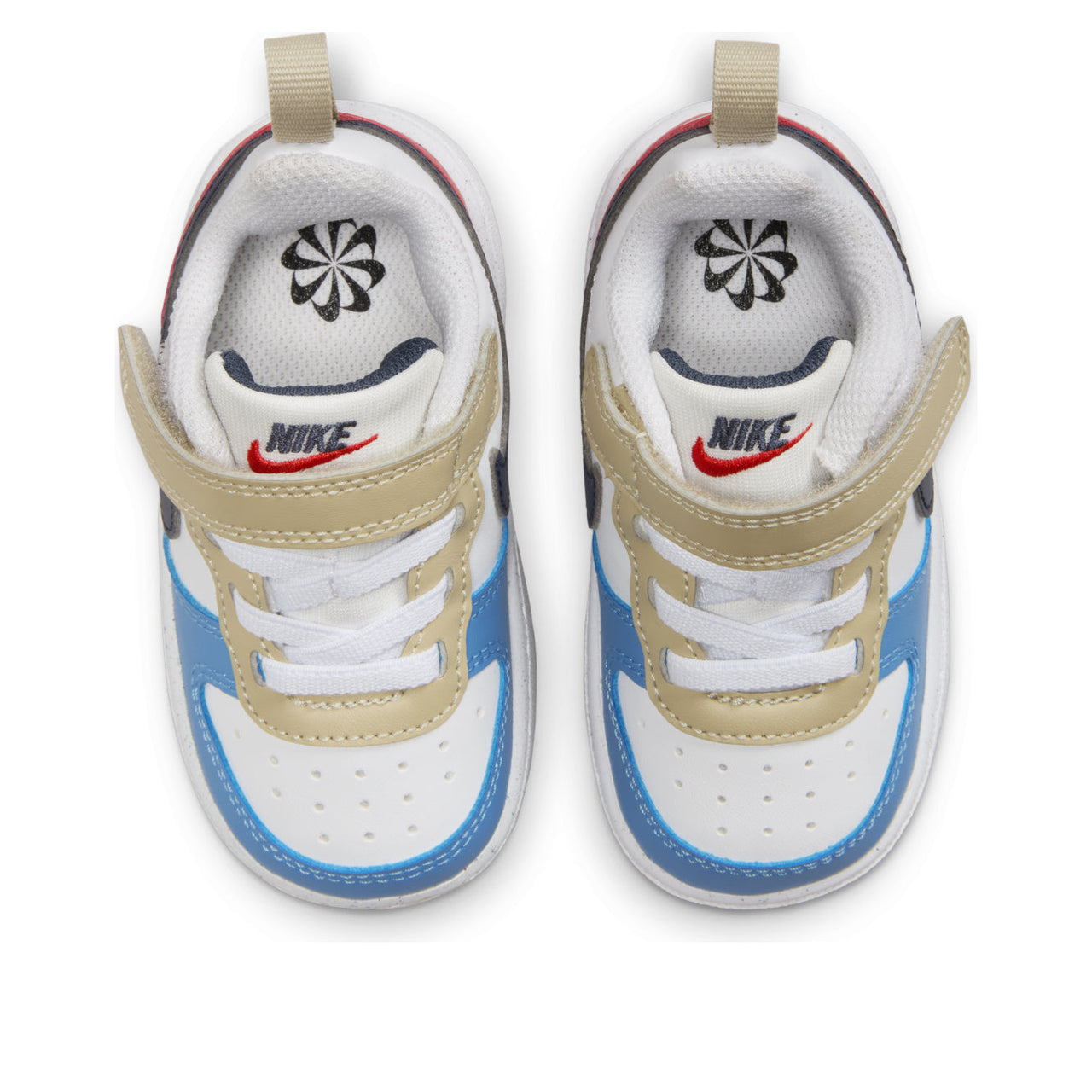 (TD) Nike Court Borough Low Recraft 'White Thunder Blue Light Crimson' DV5458-124