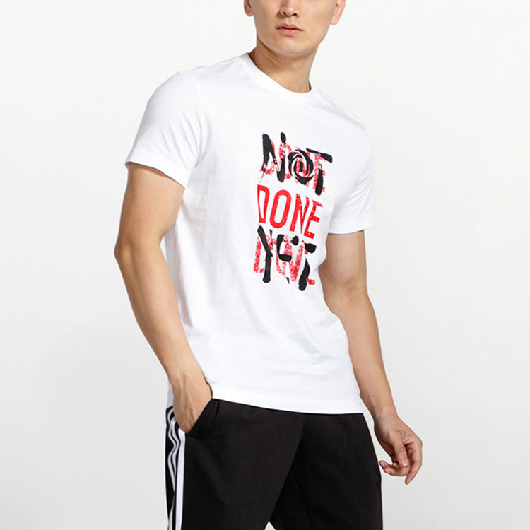 adidas Rose Ndy Basketball Sports Loose Short Sleeve White FS8316