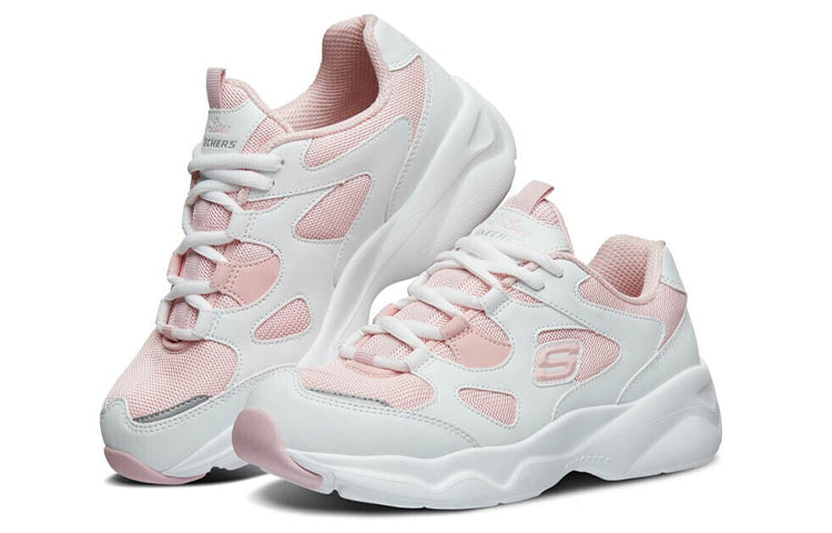 (WMNS) Skechers D'Lites Airy Low Chunky Shoes Pink/White 88888364-WPK