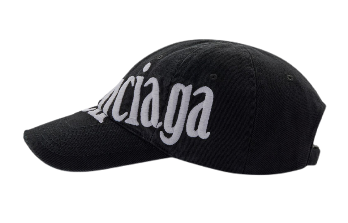Balenciaga Diagonal Logo Baseball Cap 'Black White' 680738410B21077