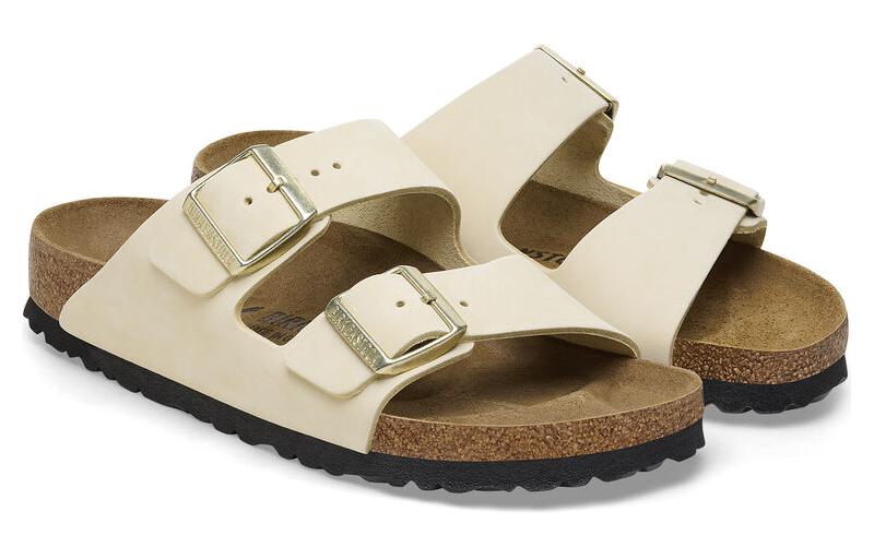 (WMNS) Birkenstock Arizona Nubuk Leather Sandals 'Ecru' 1026711