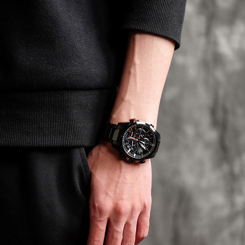 CASIO Quartz Waterproof EDIFICE Solar Powered Mens Black Analog EQB-501YDC-1AMPRD