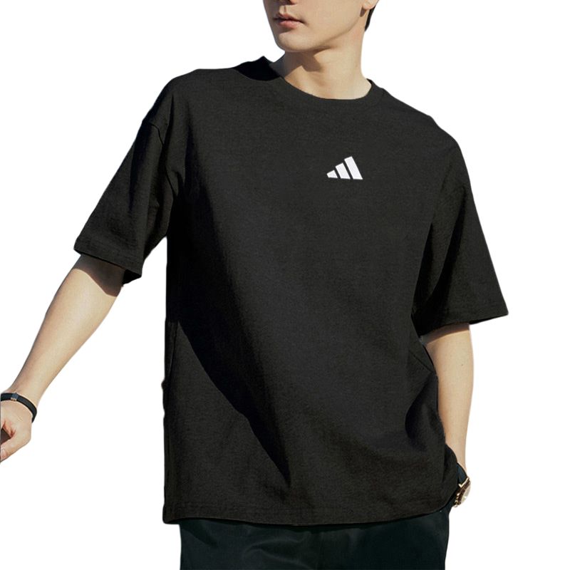 adidas Essentials T-Shirt Asia Sizing 'Black White' JY8562