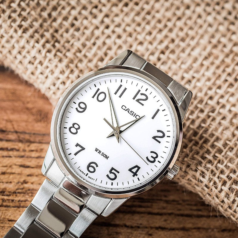 Casio Influencer Analog Watch 'Silver White' MTP-1303D-7B
