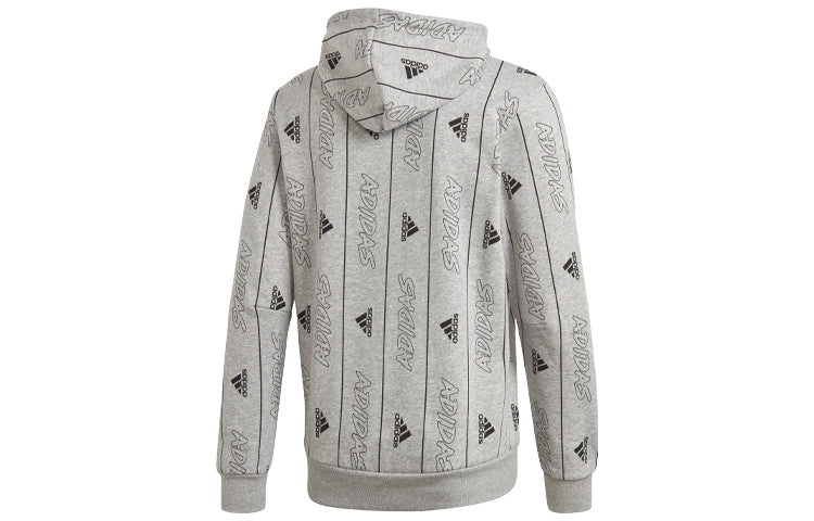 adidas Training Casual Sports hooded Alphabet Logo Gray FR7154
