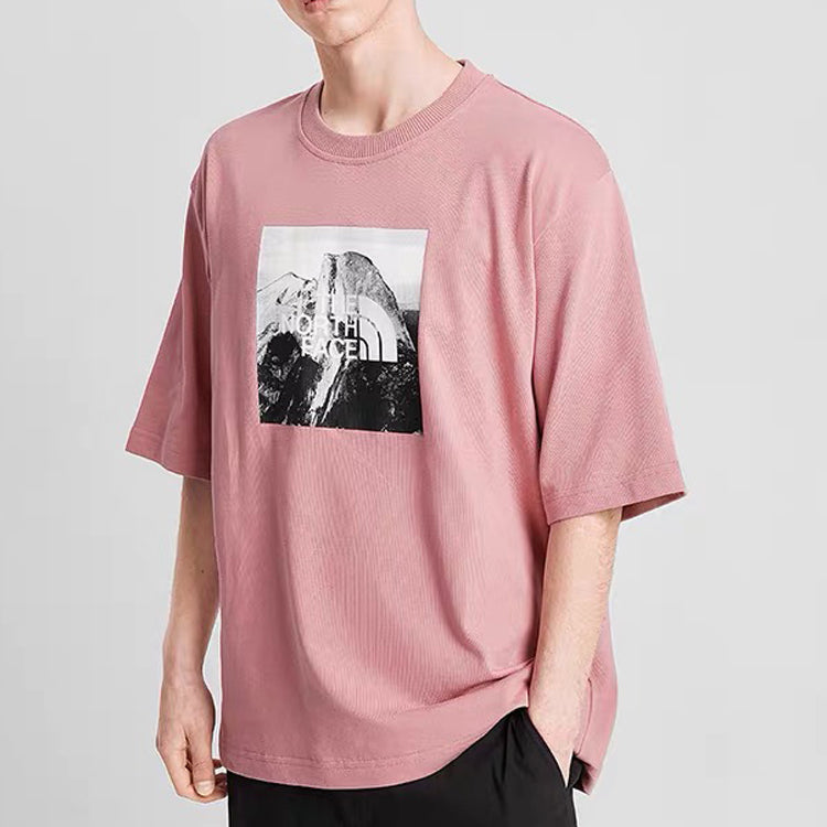 THE NORTH FACE Big Size Print Short Sleeve Pink 499V-ZCF