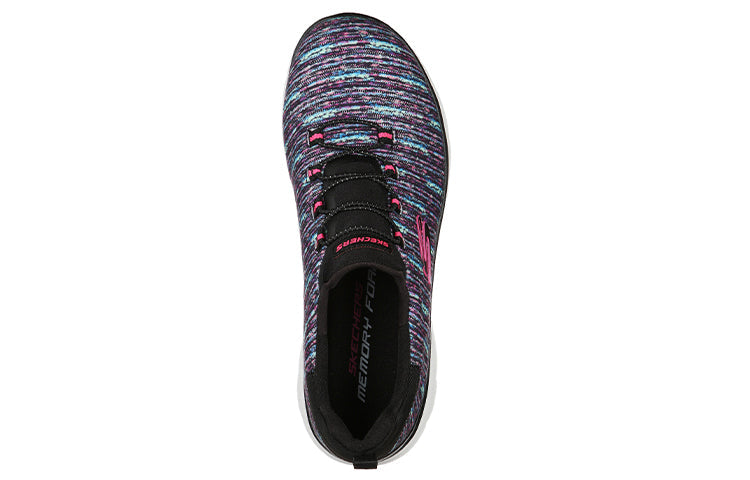 (WMNS) Skechers Summits Low-Top Running Shoes Black/Purple 149525-BKMT