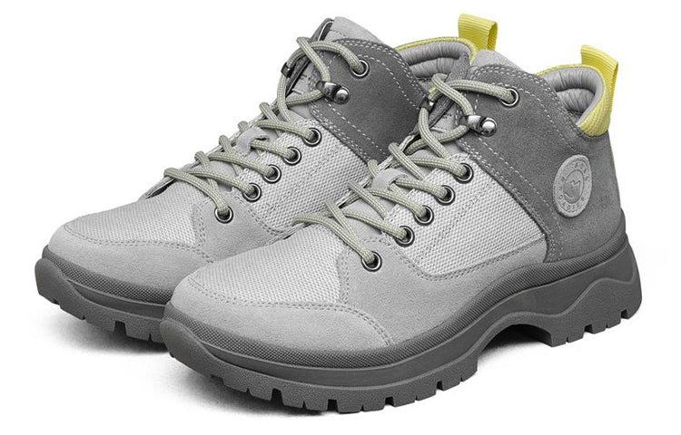 (WMNS) Skechers Bobs Broadies 'Grey Yellow' 113437-GRY