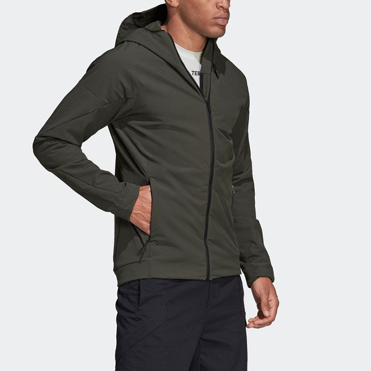 Men's adidas Outdoor Casual Sports Jacket Dark Brown GV4794