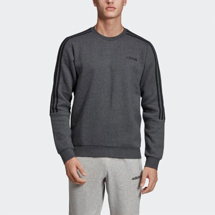 adidas M CREW 3S Side Stripe Round Neck Gray EI8995
