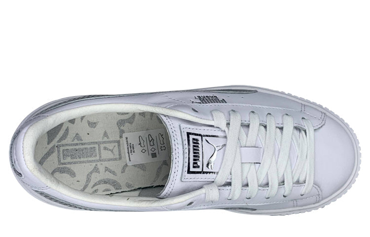 (WMNS) PUMA Basket Skate shoes 'White Silver' 367522-01