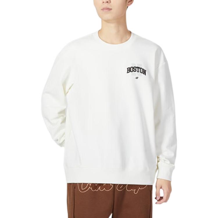 New Balance Logo Sweatshirt Asia Sizing 'White' 5CC44343-IV