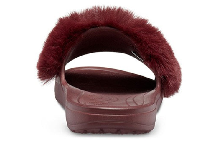(WMNS) Crocs Wine Red Slippers 205968-60U