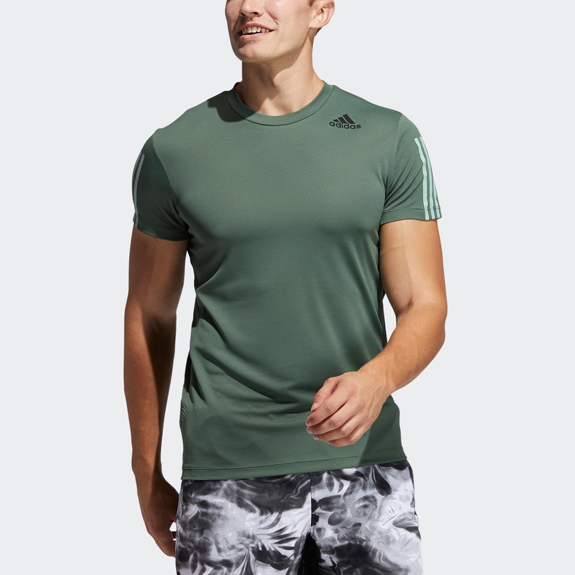 adidas Hrdy 3s Tee Casual Sports Round Neck Short Sleeve Green GP7658