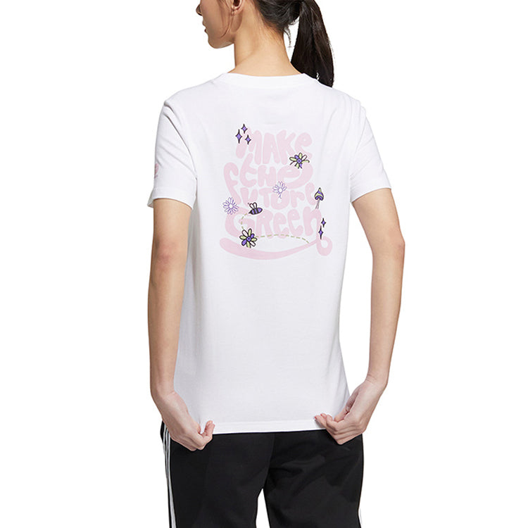 (WMNS) adidas neo Casual Short Sleeves 'White' HS6836