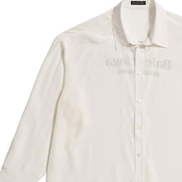 (WMNS) Balenciaga Hotel & Resort Shirt 'White' 722317TAN019000