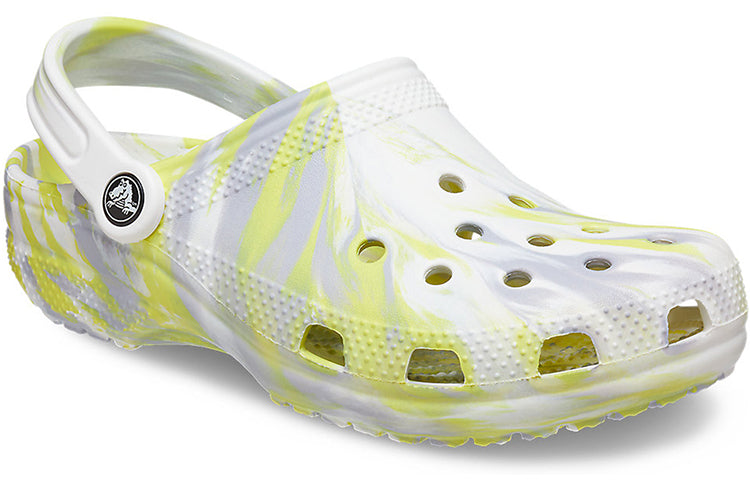 Crocs Classic Clog Marble Beach Sports Unisex White Gray Sandals 'White Gray' 206867-1FJ