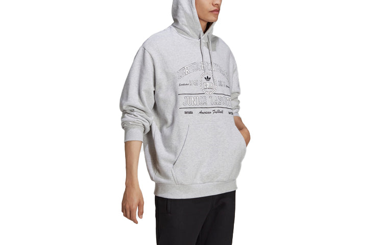 Men's adidas Alphabet Printing Sports Long Sleeves Light Grey HF9217
