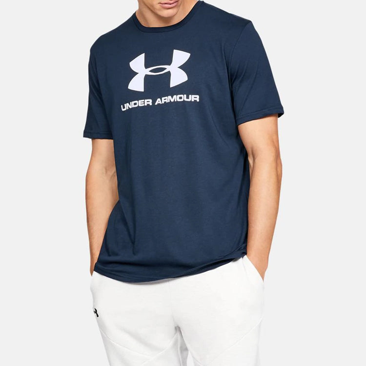 Men's Under Armour Sportstyle Training Sports Short Sleeve Blue 1329590-408