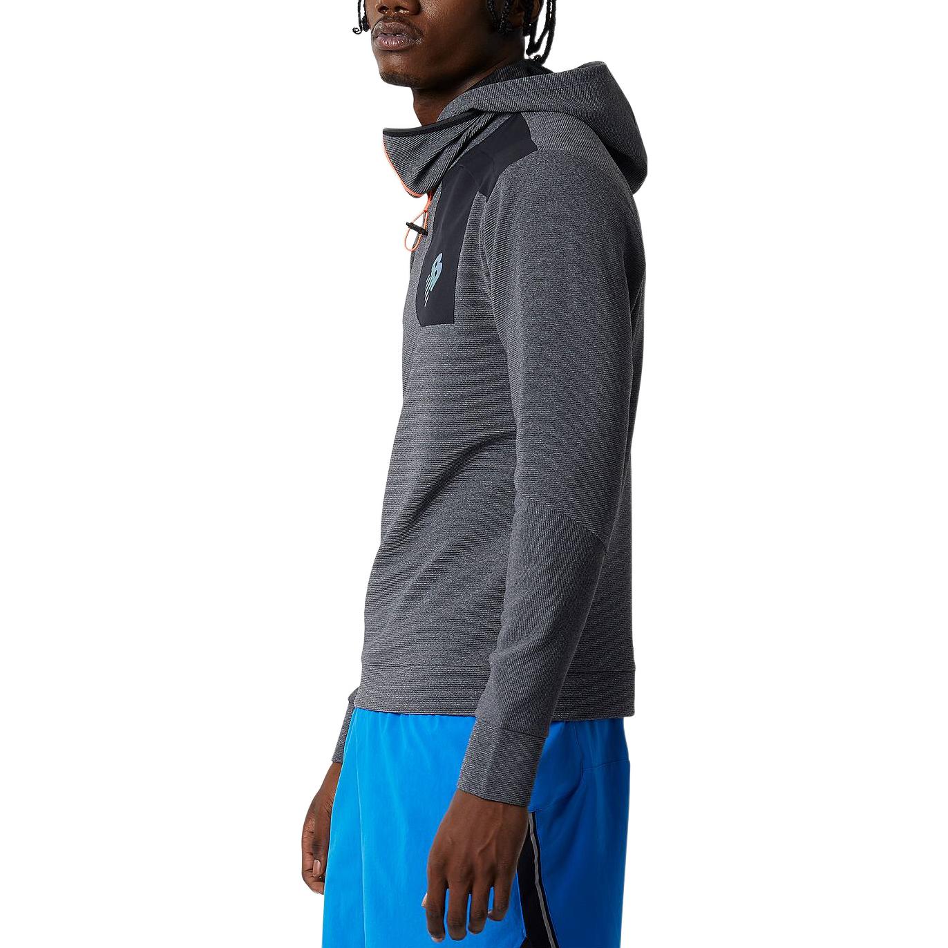 New Balance Men's New Balance Contrast Color Stitching Sports Hooded Long Sleeves Gray MT21286-BK