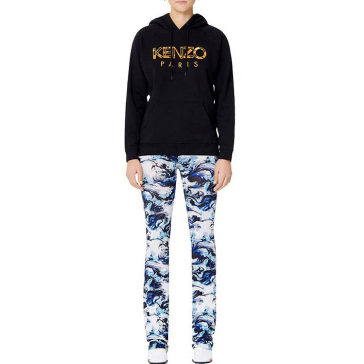 (WMNS) KENZO Logo Pattern Cotton Black F96-2SW760-962-99