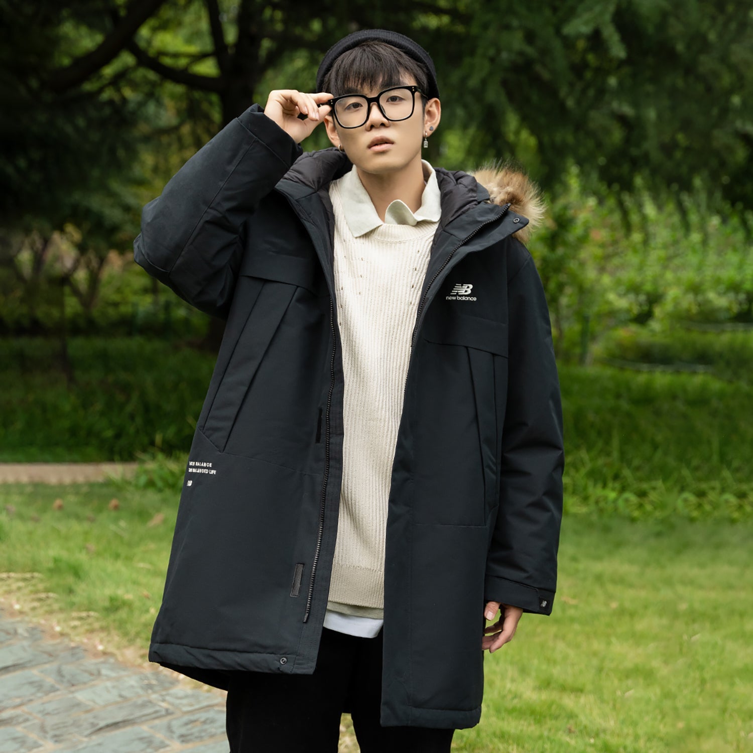 New Balance Long Puff Down Jacket Asia Sizing 'Black' 5PC44303-BK
