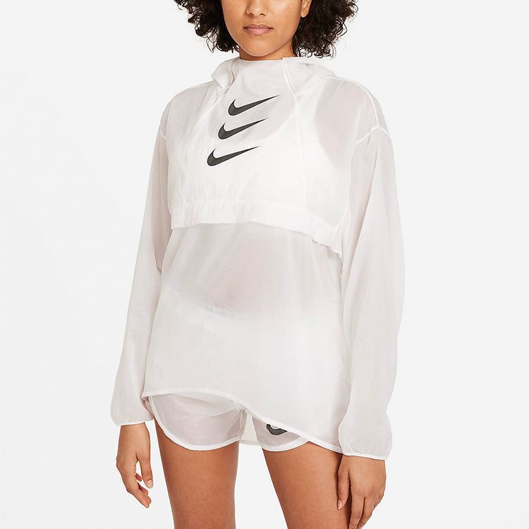 (WMNS) Nike AS W NK Run DVN PO PCKBL JKT Jacket White DA1277-100