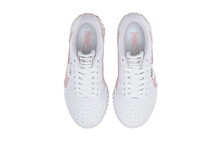(GS) PUMA Cali Arctic Casual Board Shoes White/Pink 373157-02