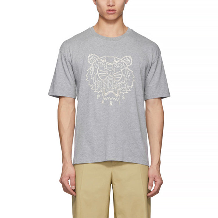 KENZO Large Tiger Head Short Sleeve T-Shirt 'Light Grey' F965TS0984Y5-94