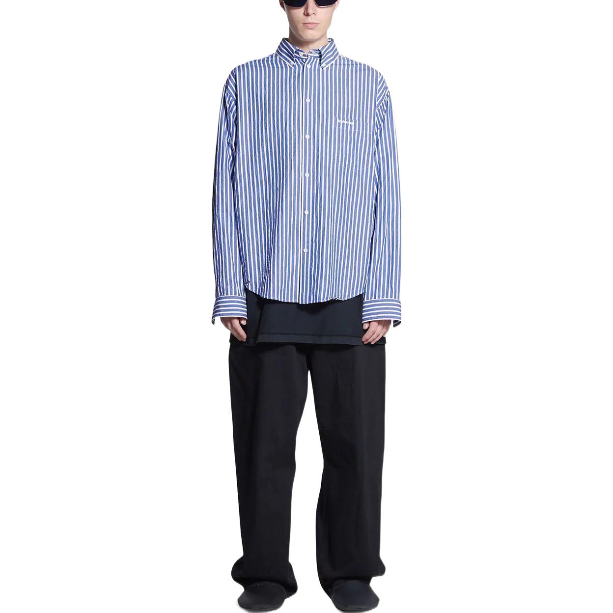 Balenciaga BB Corp Shirt 'Blue' 690340TMM234640