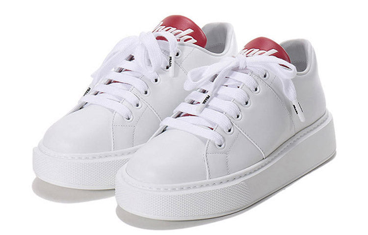(WMNS) PRADA Leather Platform Sneakers 'White with Red Tongue' 1E368L_3KWG_F0970_F_045