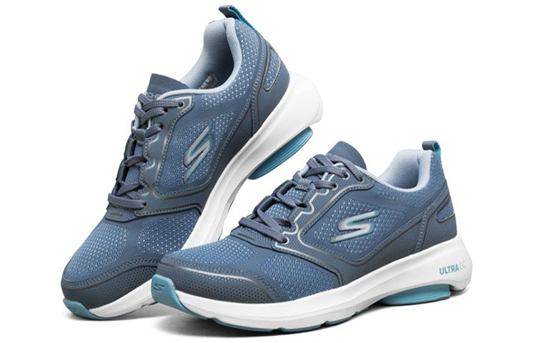 (WMNS) Skechers Go Viz Tech Blue/White 128031-NVBL