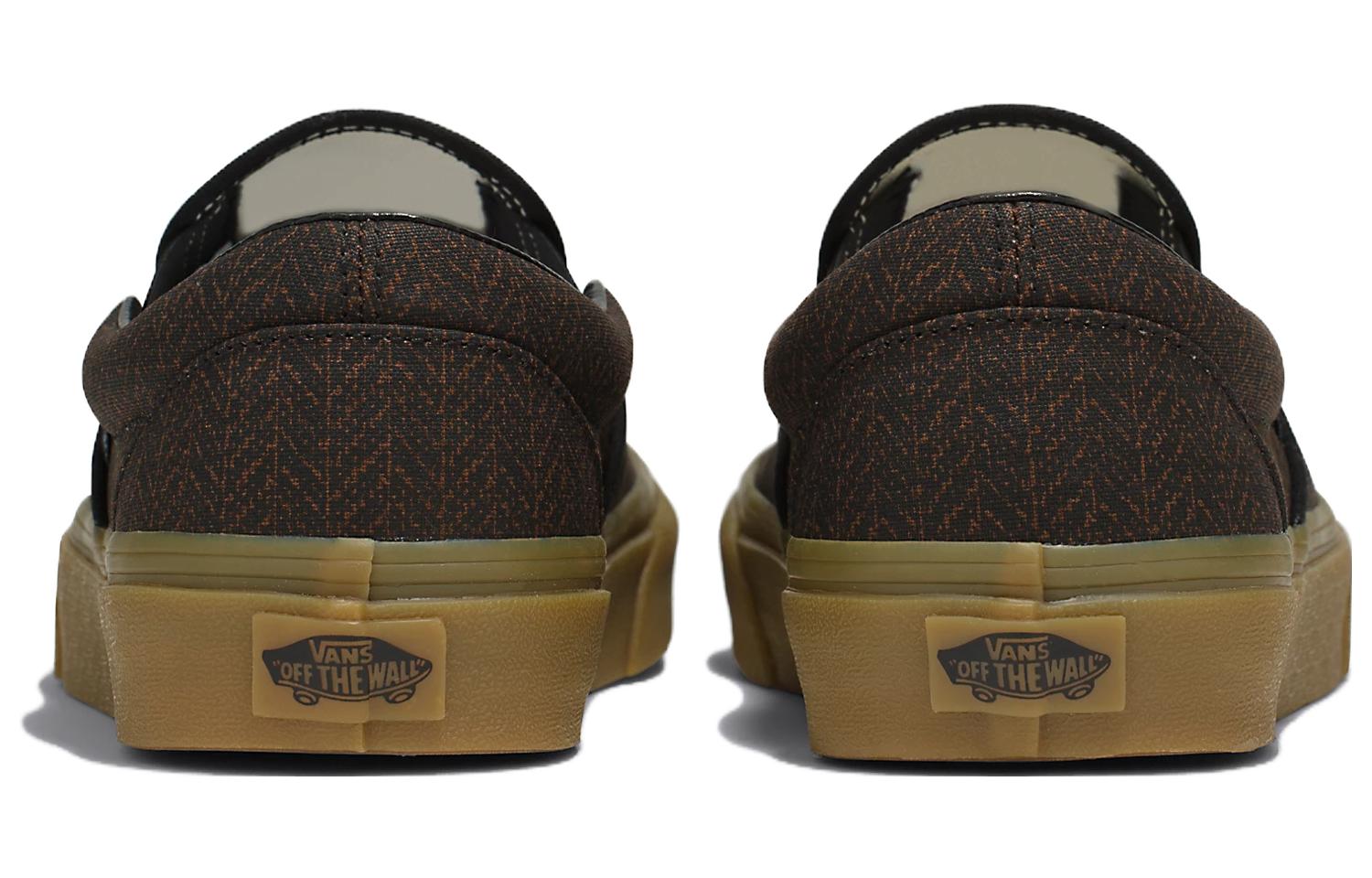 Vans Classic Slip-On Herringbone Shoes 'Black Tan' VN000BVZYS8