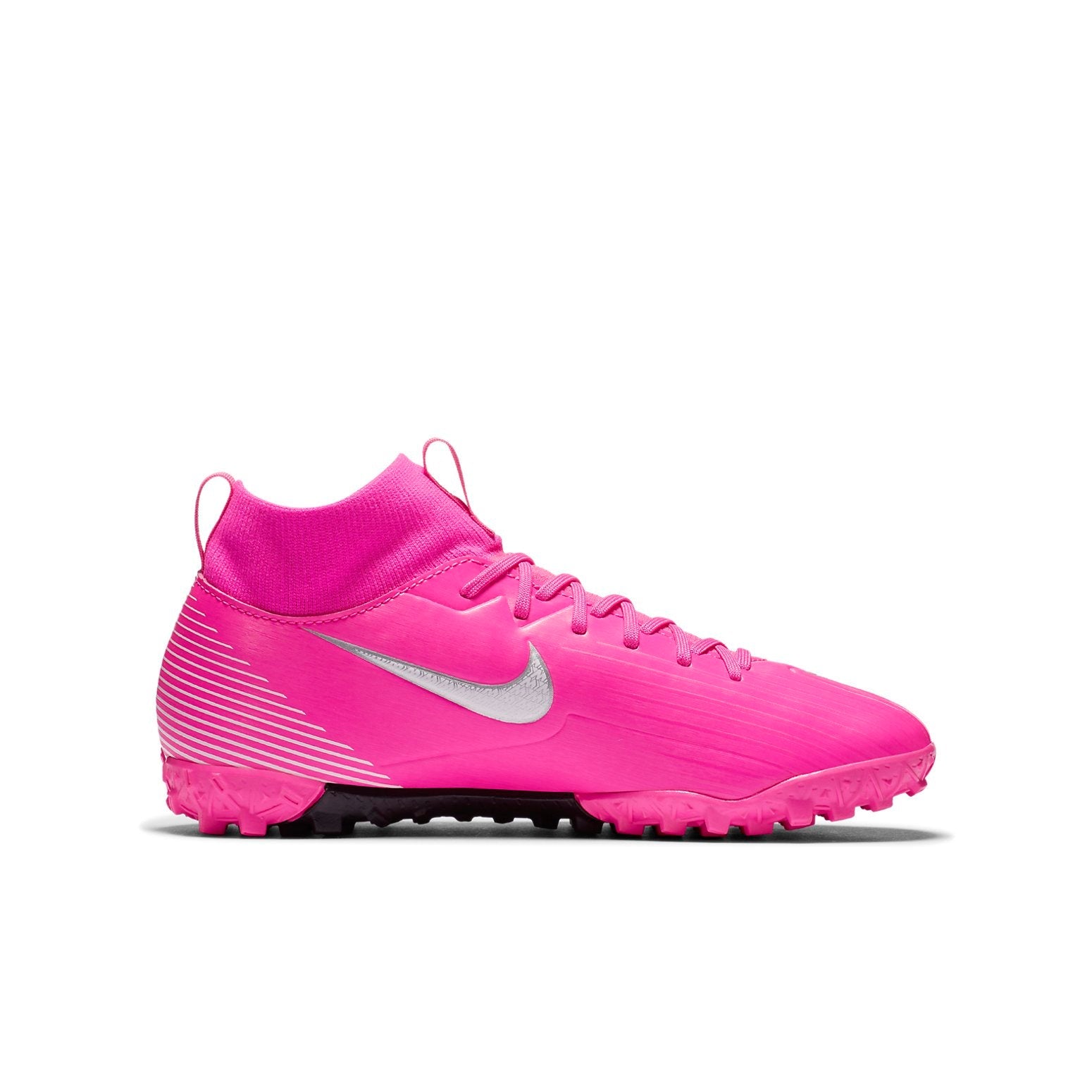 (GS) Nike JR Mercurial Superfly 7 ACADEMY KM TF Artificial-Turf Soccer Shoe 'Pinkred White Black' DB5616-611
