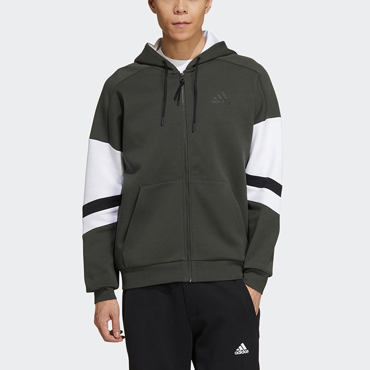 adidas Sports hooded Zipper Jacket Green GT6479